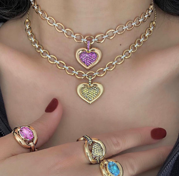 Nadine Aysoy Catena Heart Charm Pendant