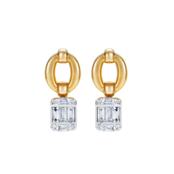 nadine aysoy Catena Illusion Diamond Earrings