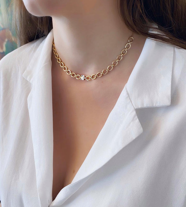 Nadine Aysoy Catena Illusion Diamond Necklace