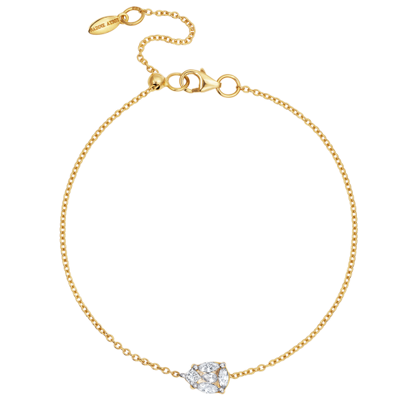 nadine aysoy Catena Illusion Diamond Pear Bracelet