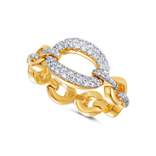 nadine aysoy Catena Large Link Diamond Ring