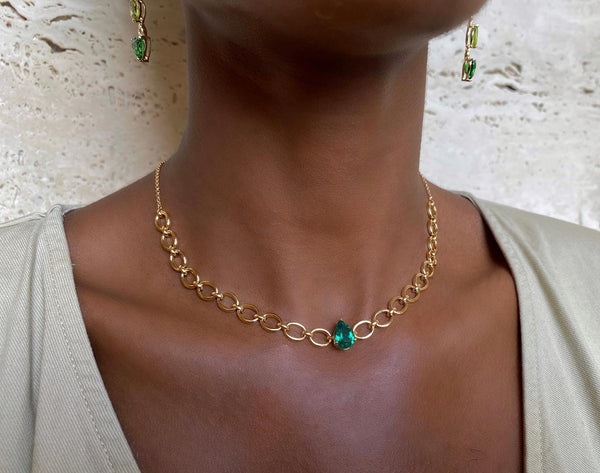 Nadine Aysoy Catena Pear Cut Necklace