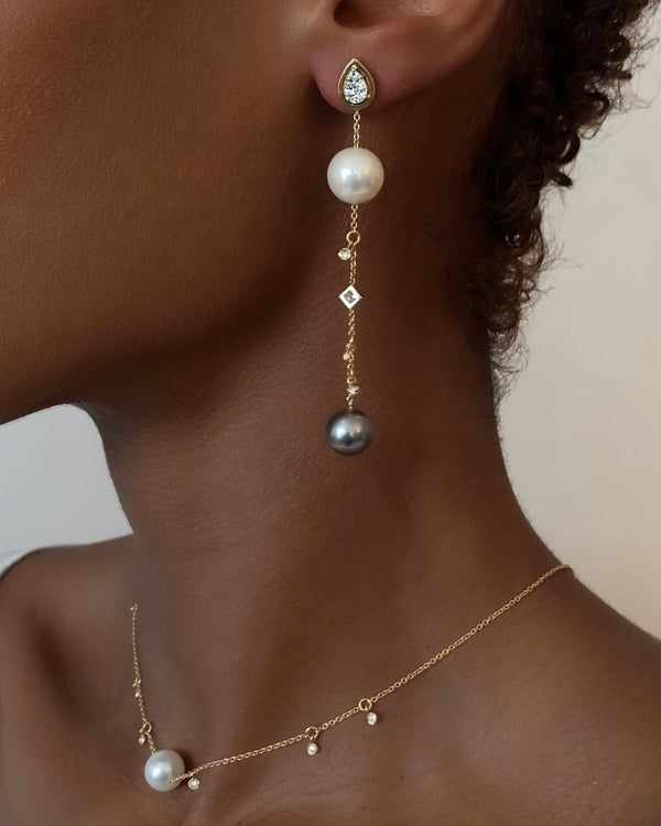 Nadine Aysoy Catena Pearl Drop Earrings