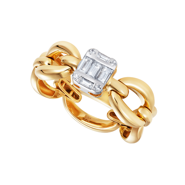 nadine aysoy Catena Petite Illusion Diamond Ring