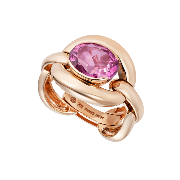 nadine aysoy Catena Pink Topz Ring