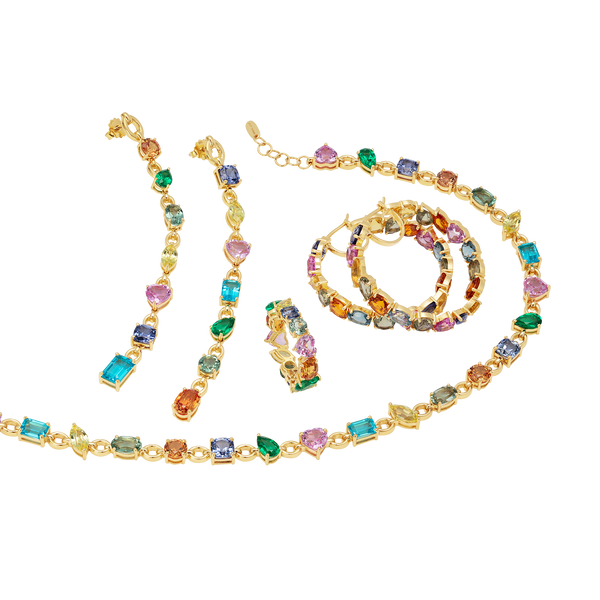 Nadine Aysoy Catena Rainbow Extra Long Earrings