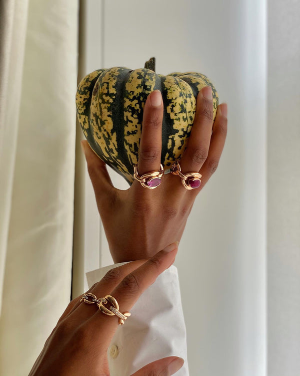 Nadine Aysoy Catena Ruby Cabochon Ring