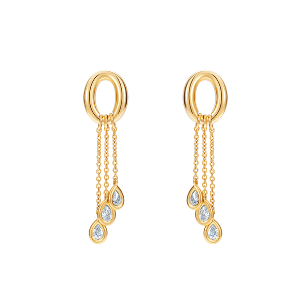 Nadine Aysoy Catena Teardrop Diamond Earrings