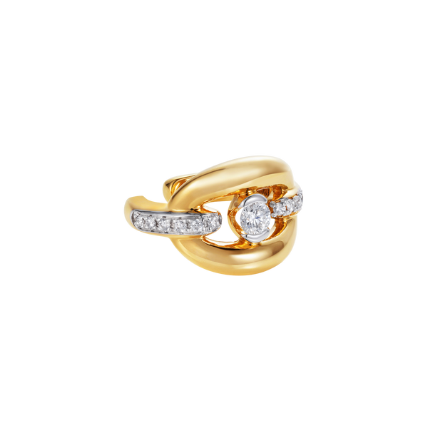 nadine aysoy Catena Yellow Gold Ear Cuff