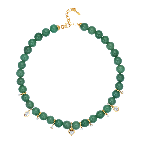 nadine aysoy Eclipse Aventurine Bead Necklace