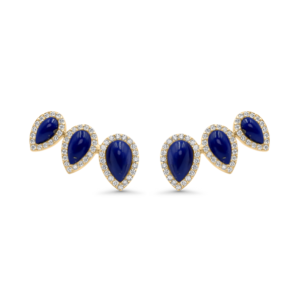 nadine aysoy Eclipse Lapis Pear Shaped Climbers