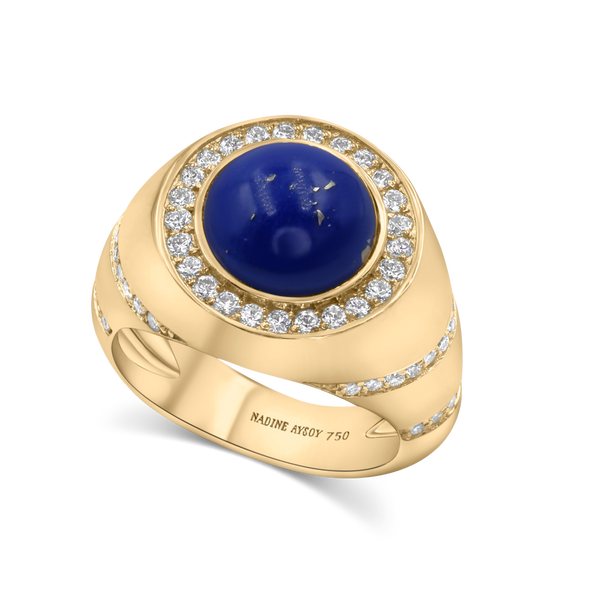nadine aysoy Eclipse Lapis Pinky Ring