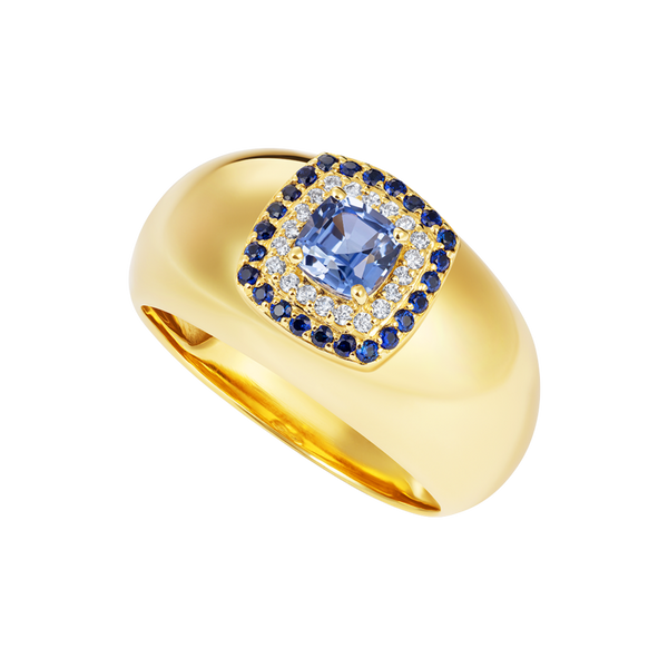 nadine aysoy Le Cercle Blue Sapphire Bombe Ring