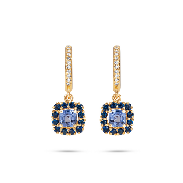 nadine aysoy Le Cercle Blue Sapphire Earrings