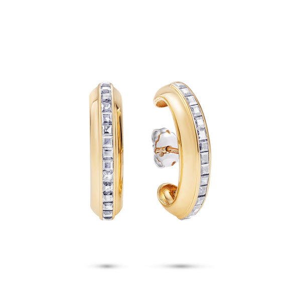 nadine aysoy Le Cercle Ear Lobe Diamond Earrings