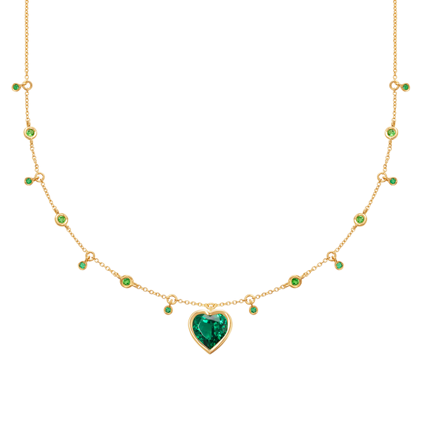 nadine aysoy Le Cercle Infinity Emerald Necklace