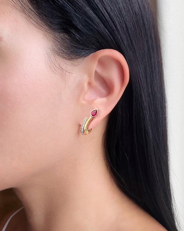Nadine Aysoy Le Cercle Ruby Serpent Ear Climbers