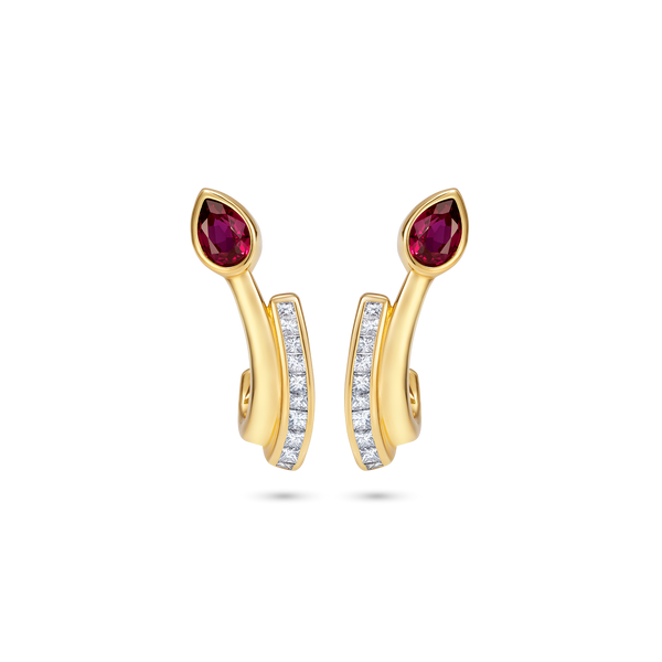 nadine aysoy Le Cercle Ruby Serpent Ear climbers