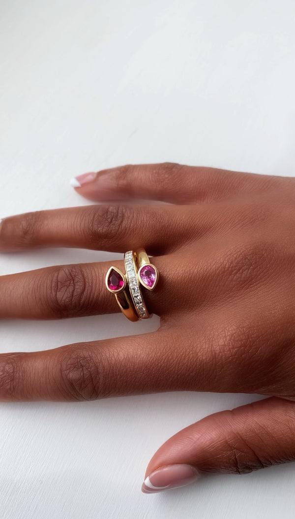 Nadine Aysoy Le Cercle Serpent Ruby Double Ring