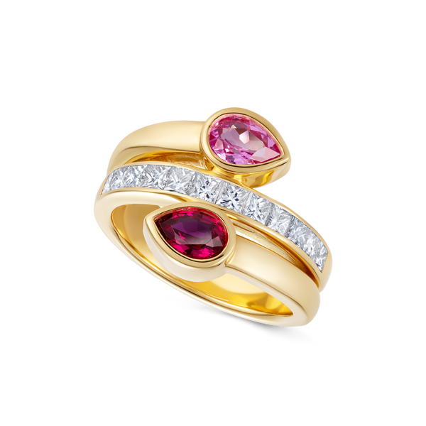 nadine aysoy Le Cercle Serpent Ruby Double Ring
