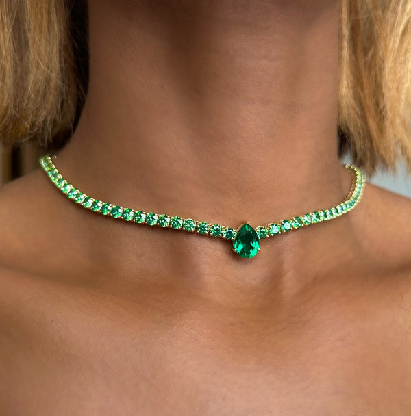 Nadine Aysoy Le Cercle Tourmaline Tennis Necklace