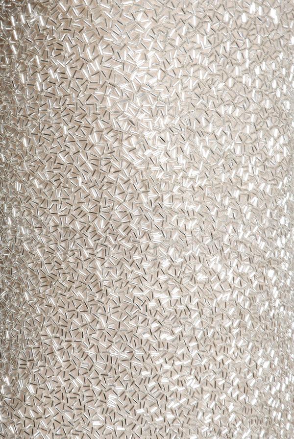 Naeem Khan BEADED JEWEL NECK LONG SLEEVE COLLUMN GOWN