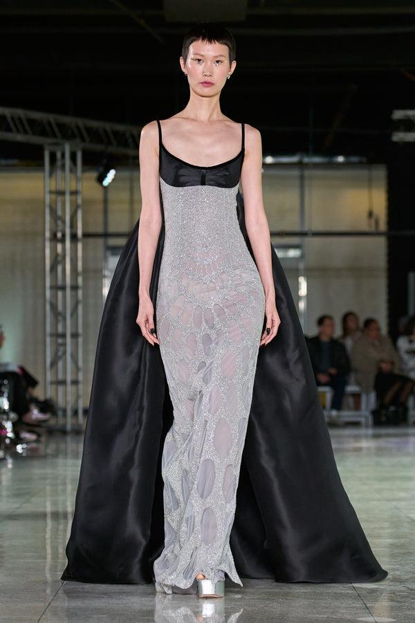 naeem khan BEADED COLUMN GOWN