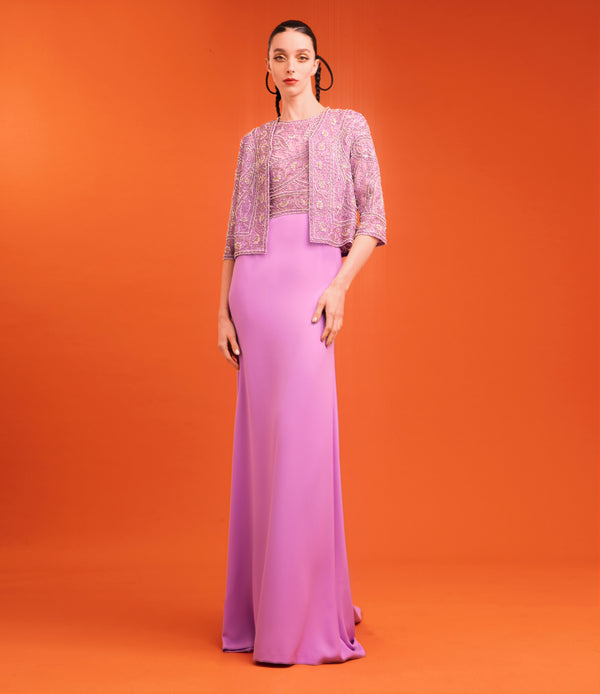 naeem khan BEADED SWING JACKET