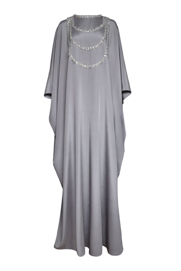 Naeem Khan Crystal Chain Motif Caftan