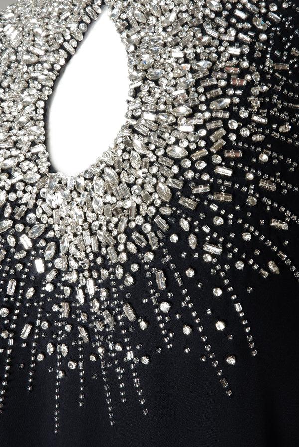 Naeem Khan Crystal Neckline Caftan