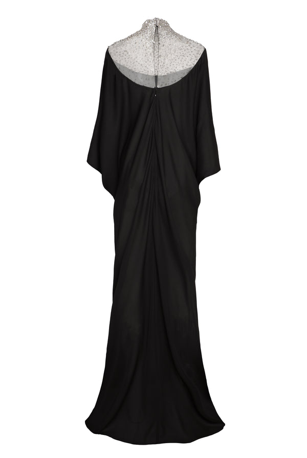 Naeem Khan EMBELLISHED NECKLINE CAFTAN
