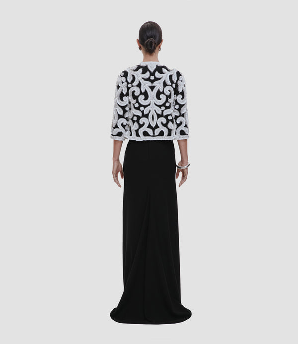 Naeem Khan EMBELLISHED THREE-QUARTER SLEEVE JACKET