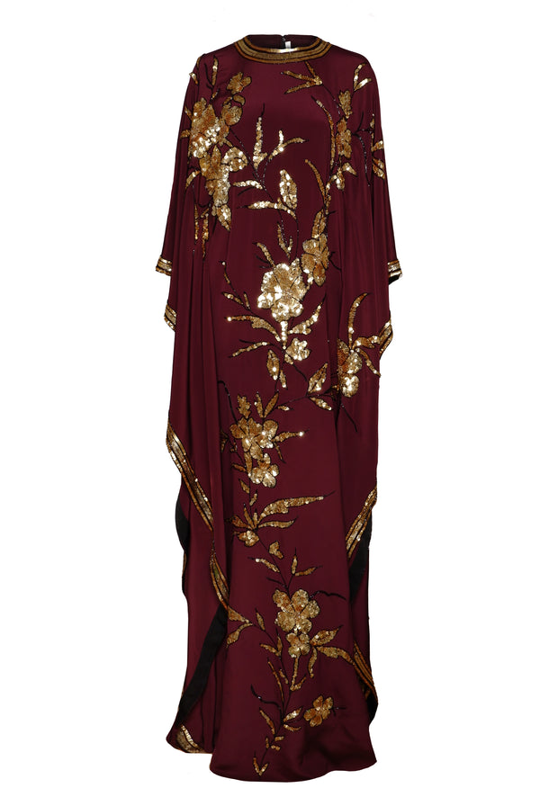 Naeem Khan EMBROIDERED CAFTAN