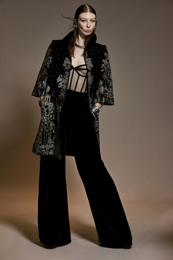 naeem khan EMBROIDERED COAT