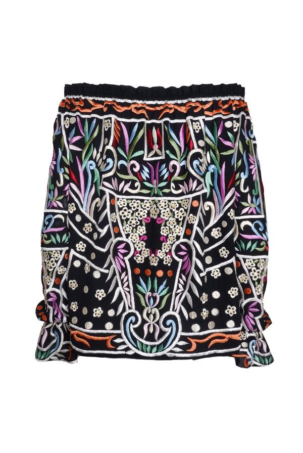 Naeem Khan Embroidered Off The Shoulder Blouse