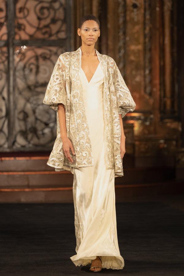 naeem khan EMBROIDERED OPERA COAT