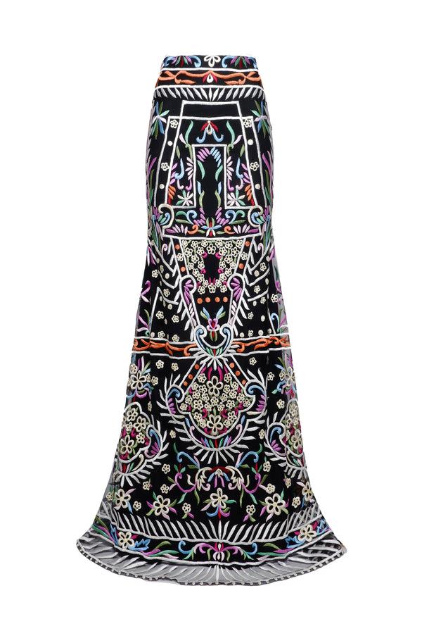 Naeem Khan Embroidered Skirt