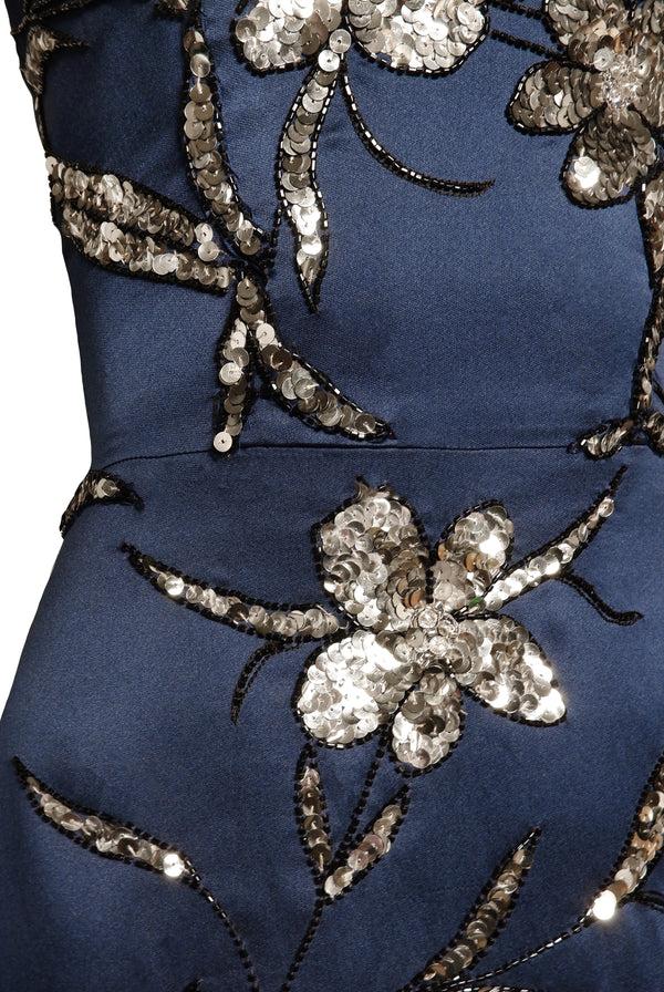 Naeem Khan EMBROIDERED STRAPLESS GOWN