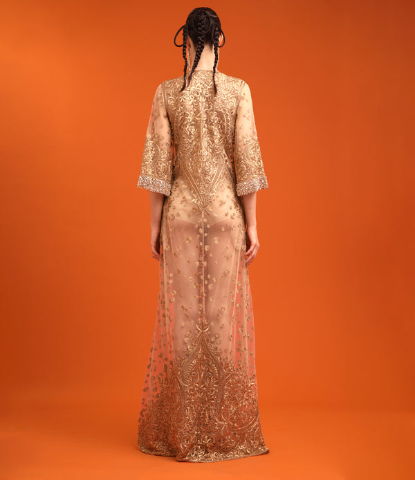 Naeem Khan FLOOR LENGTH EMBROIDERED COAT