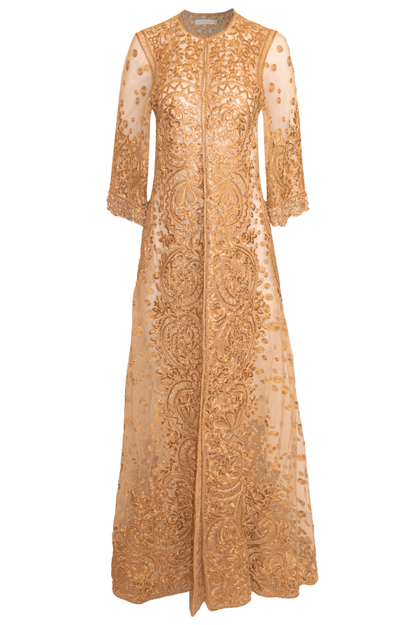 Naeem Khan FLOOR LENGTH EMBROIDERED COAT