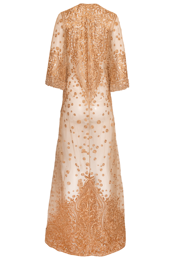 Naeem Khan FLOOR LENGTH EMBROIDERED COAT