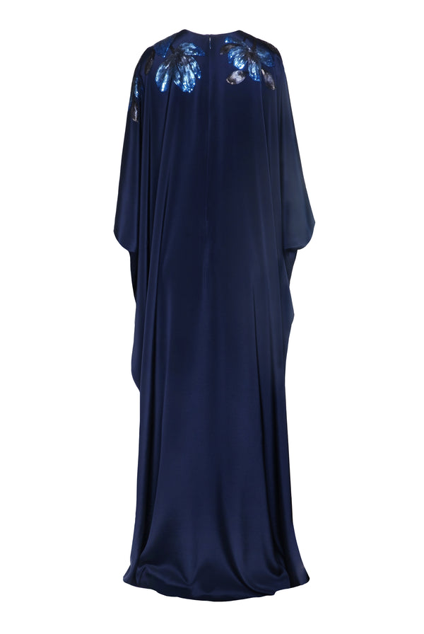 Naeem Khan Floral Applique Caftan