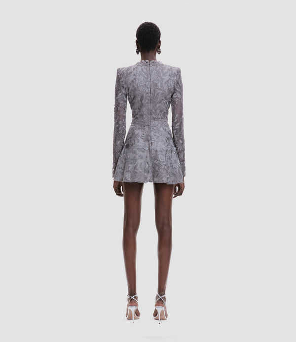 Naeem Khan LACE DRESS WITH LONG SLEEVES