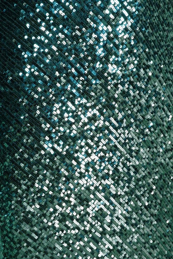 Naeem Khan OMBRE STRETCH SEQUIN LONG SLEEVE GOWN