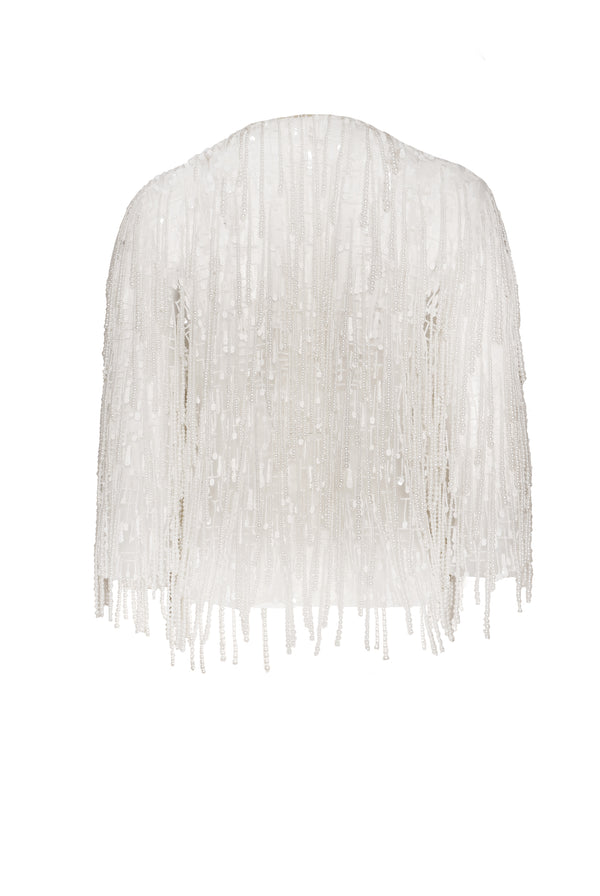 Naeem Khan PEARL FRINGE JACKET