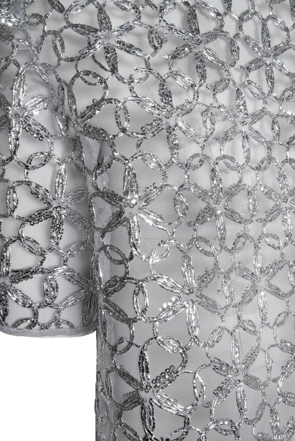 Naeem Khan Raffia Short Sleeve Cropped Bolero