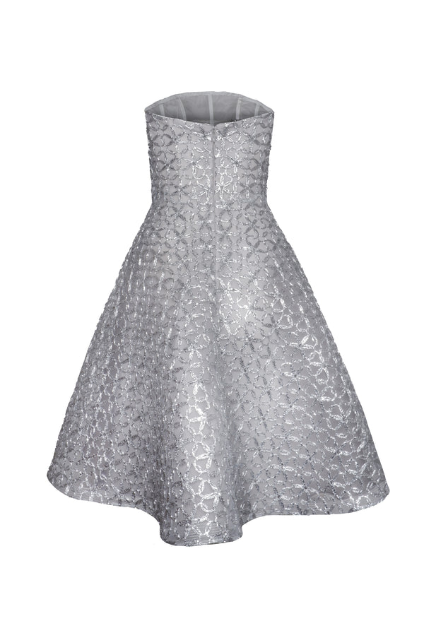 Naeem Khan Raffia Strapless Dress