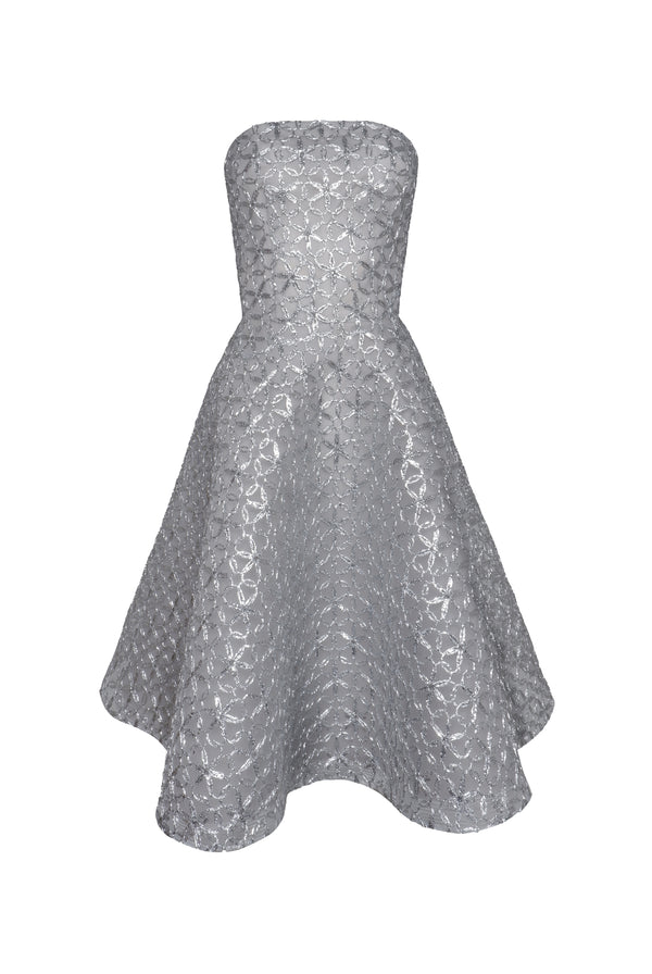 naeem khan Raffia Strapless Dress