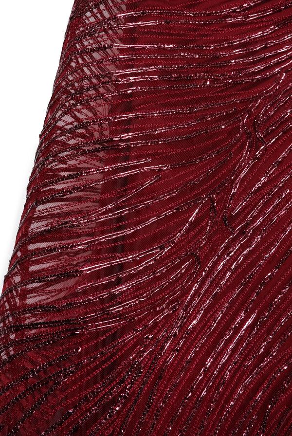 Naeem Khan Raffia Strapless Fit And Flare Gown