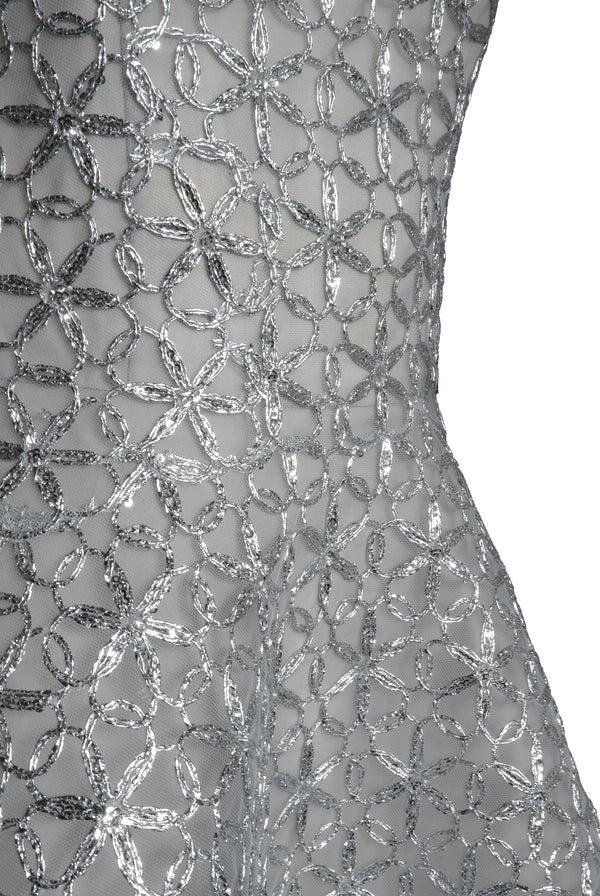 Naeem Khan Raffia Strapless Gown